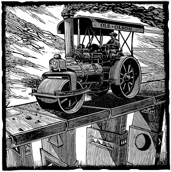Ole Olson Linocut Print
