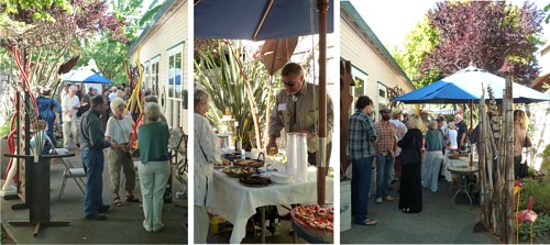 Reception party in the sculpture garden